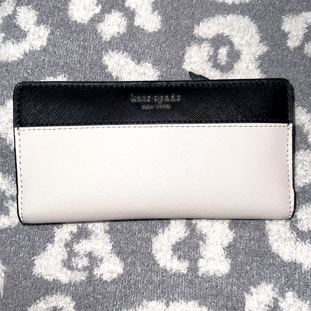 Kate Spade bifold wallet black & taupe MED